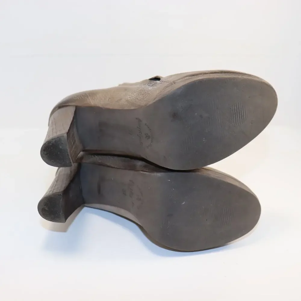 Henry Beguelin Italian Leather Ankle‎ Boots Taupe Distressed 37 (US6-6.5)